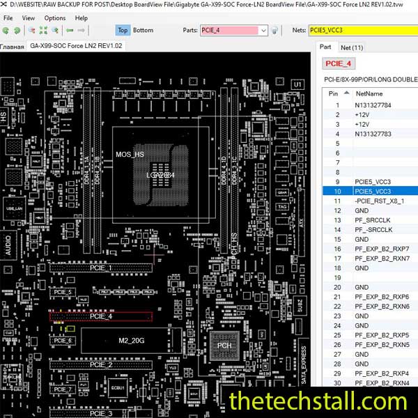 Gigabyte GA-X99-SOC Force-LN2 BoardView File