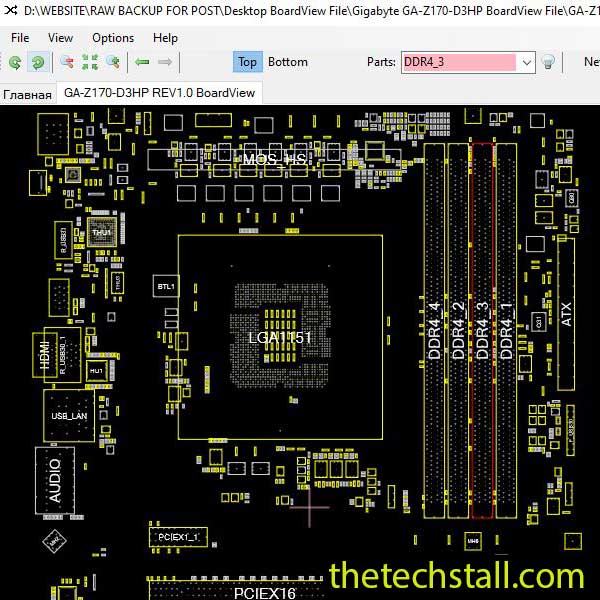 Gigabyte GA-Z170-D3HP BoardView File