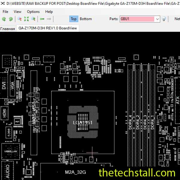 Gigabyte GA-Z170M-D3H BoardView File