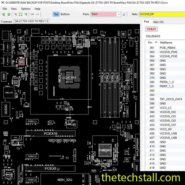 Gigabyte GA-Z170X-UD5 TH BoardView File