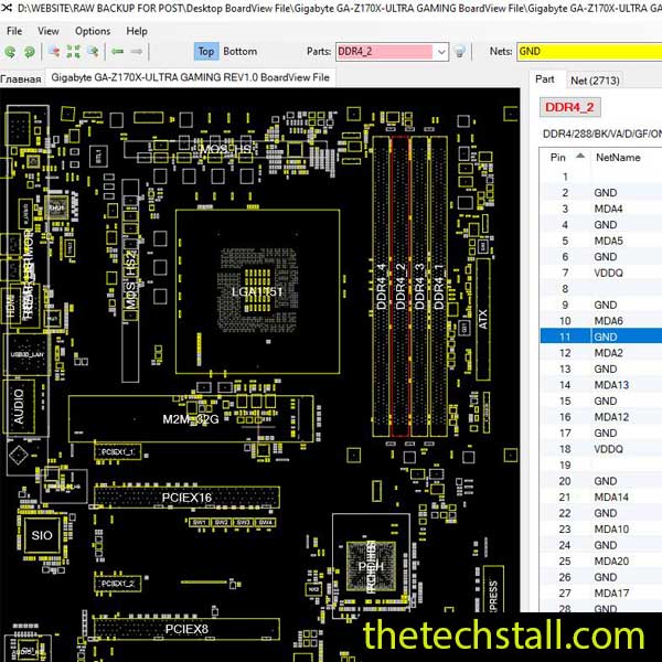 Gigabyte GA-Z170X-ULTRA GAMING BoardView File