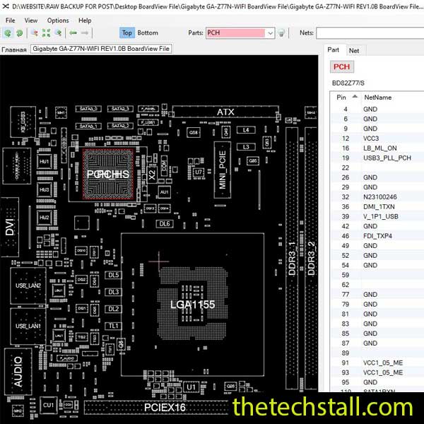 Gigabyte GA-Z77N-WIFI BoardView File