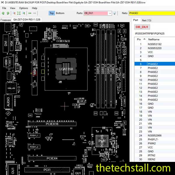 Gigabyte GA-Z87-D3H BoardView File