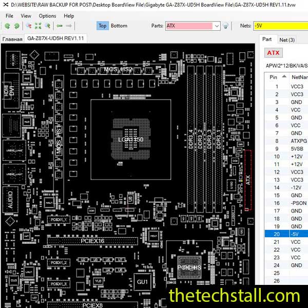 Gigabyte GA-Z87X-UD5H BoardView File
