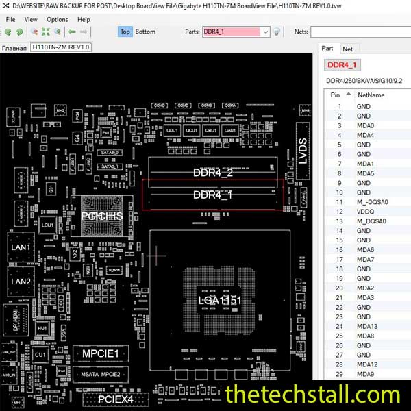 Gigabyte H110TN-ZM BoardView File