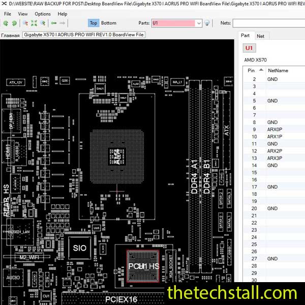 Gigabyte X570 I AORUS PRO WIFI BoardView File