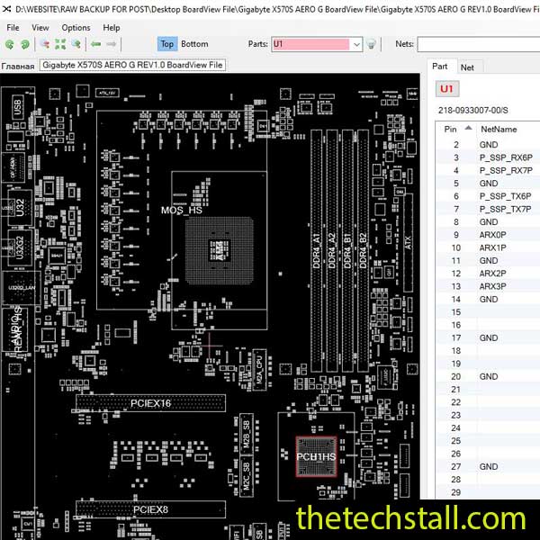 Gigabyte X570S AERO G BoardView File