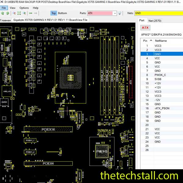 Gigabyte X570S GAMING X BoardView File