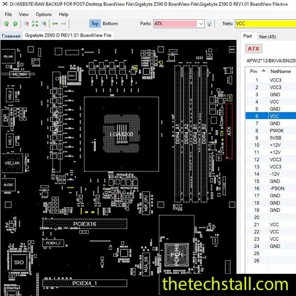 Gigabyte Z590 D BoardView File
