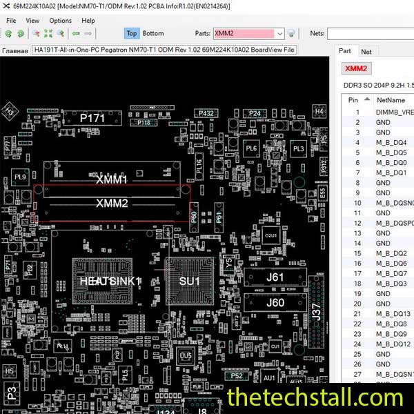 HA191T-All-in-One-PC Pegatron NM70-T1 ODM BoardView File
