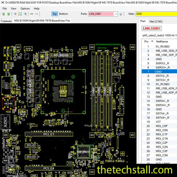 MSI B150M Night Elf MS-7979 BoardView File