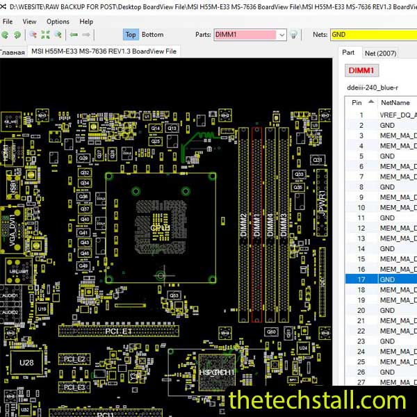 MSI H55M-E33 MS-7636 BoardView File