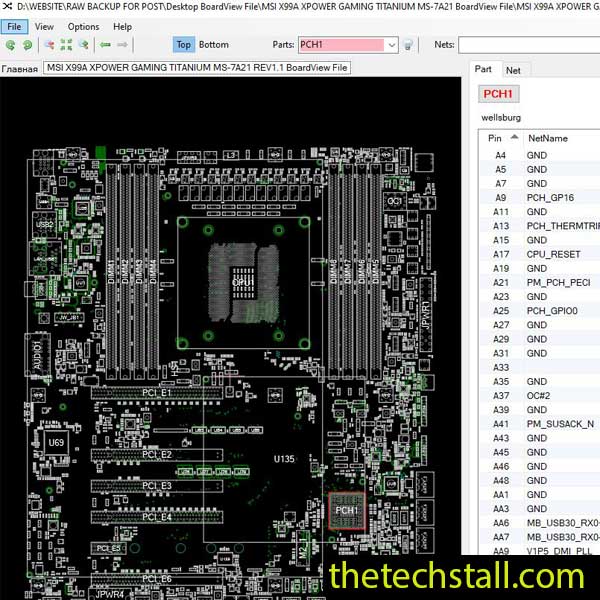 MSI X99A XPOWER GAMING TITANIUM MS-7A21 BoardView File