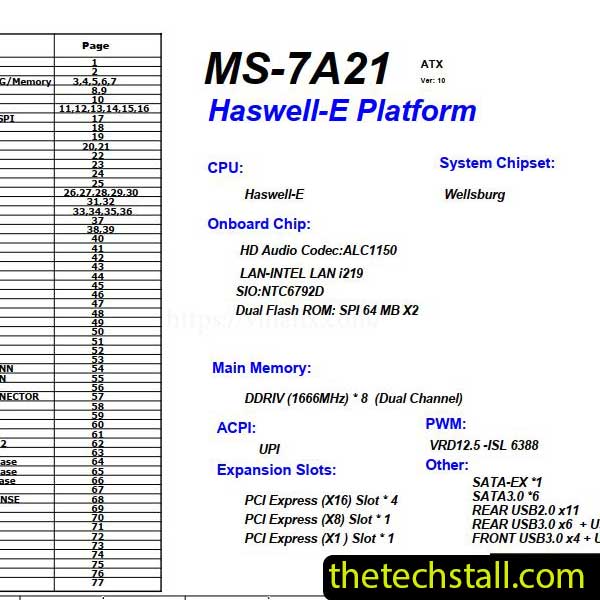 MSI X99A XPOWER GAMING TITANIUM MS-7A21 Schematic Diagram