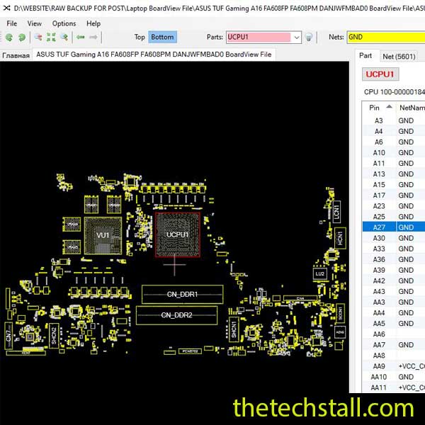 ASUS TUF Gaming A16 FA608FP/FA608PM DANJWFMBAD0 BoardView File