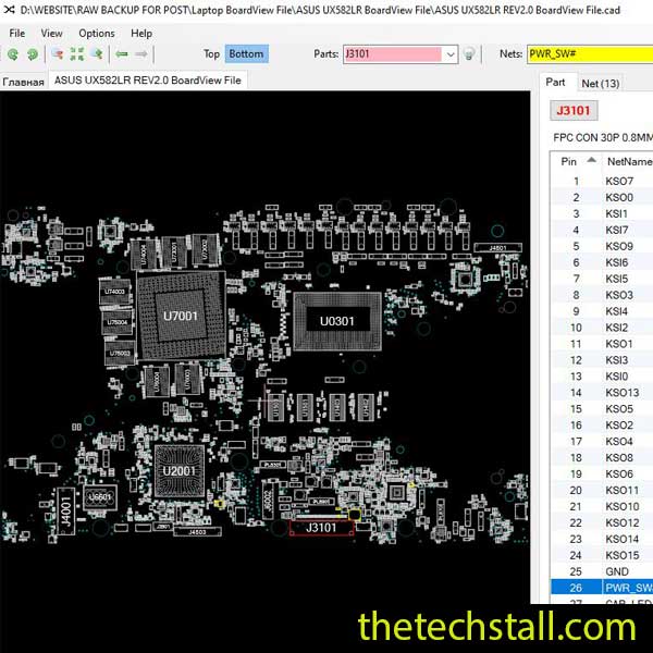 ASUS UX582LR BoardView File