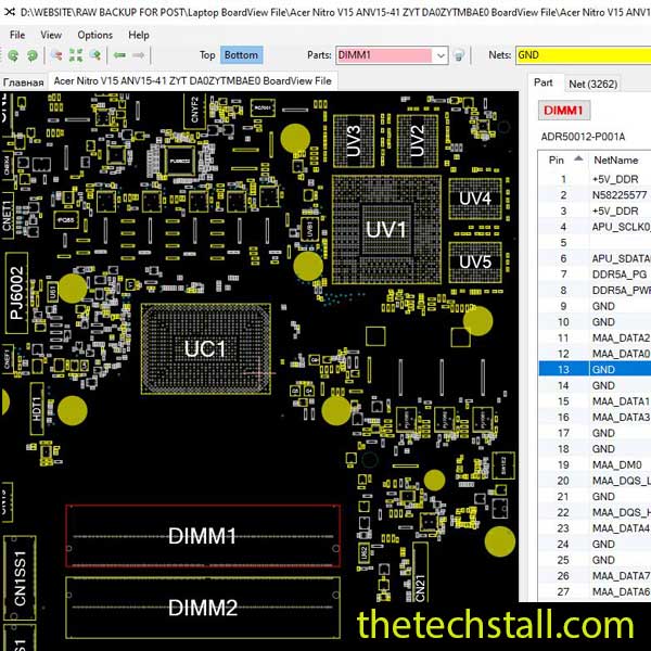 Acer Nitro V15 ANV15-41 ZYT DA0ZYTMBAE0 BoardView File