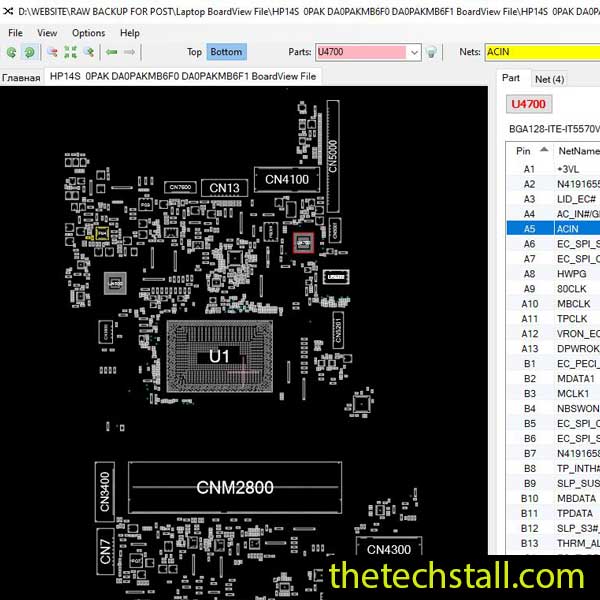 HP14S 0PAK DA0PAKMB6F0 DA0PAKMB6F1 BoardView File
