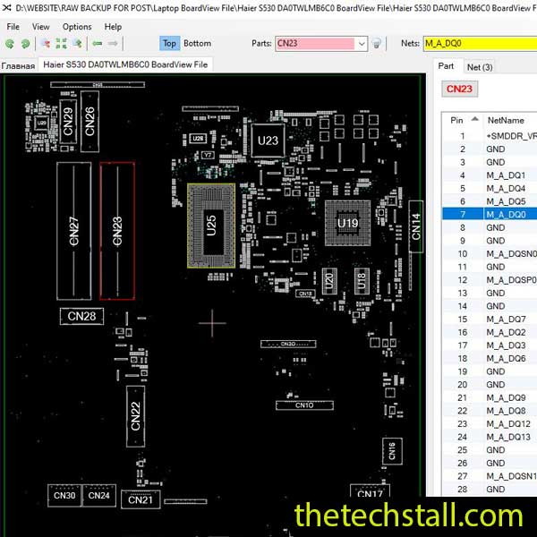 Haier S530 DA0TWLMB6C0 BoardView File