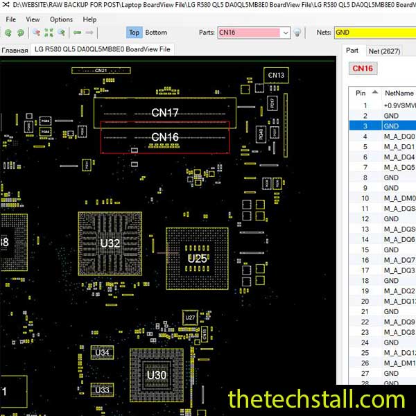 LG R580 QL5 DA0QL5MB8E0 BoardView File