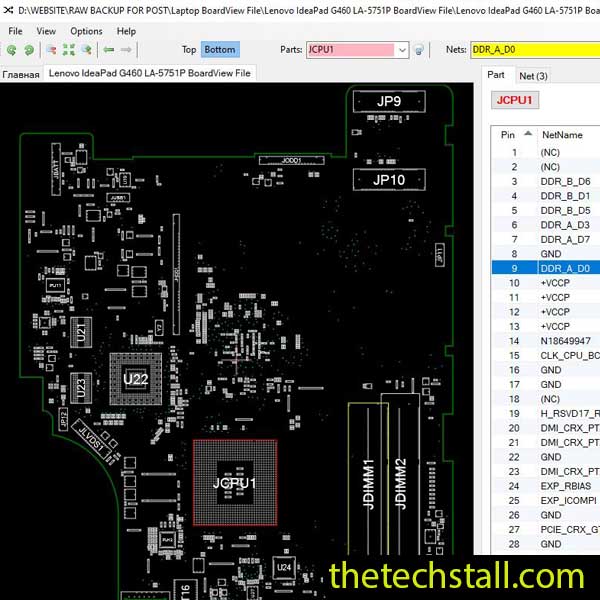 Lenovo IdeaPad G460 LA-5751P BoardView File