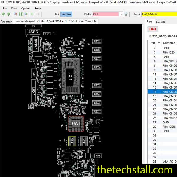 Lenovo Ideapad 5-15IAL JS574 NM-E401 BoardView File