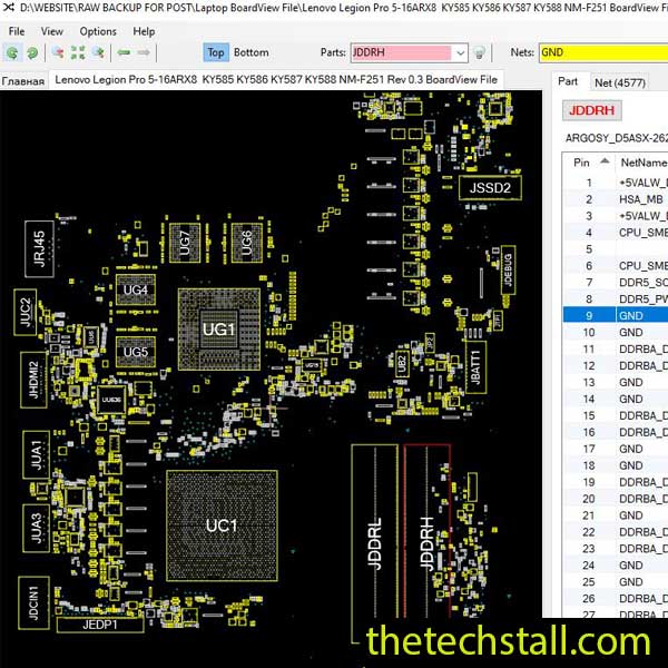 Lenovo Legion Pro 5-16ARX8 KY585 KY586 KY587 KY588 NM-F251 BoardView File