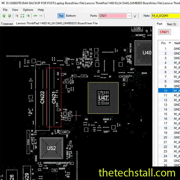 Lenovo ThinkPad Y460 KL2A DAKL2AMB8D0 BoardView File