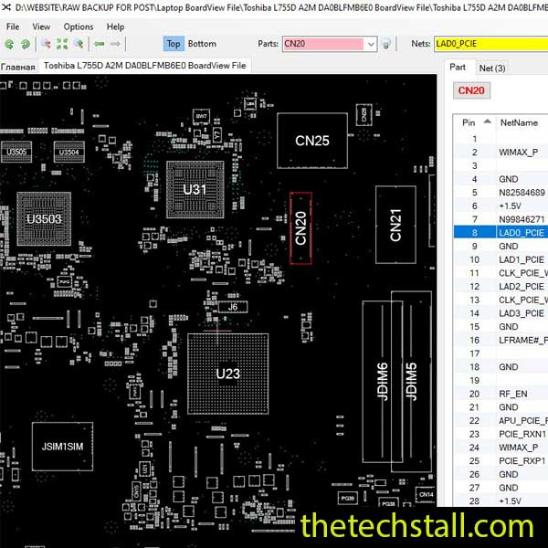 Toshiba L755D A2M DA0BLFMB6E0 BoardView File