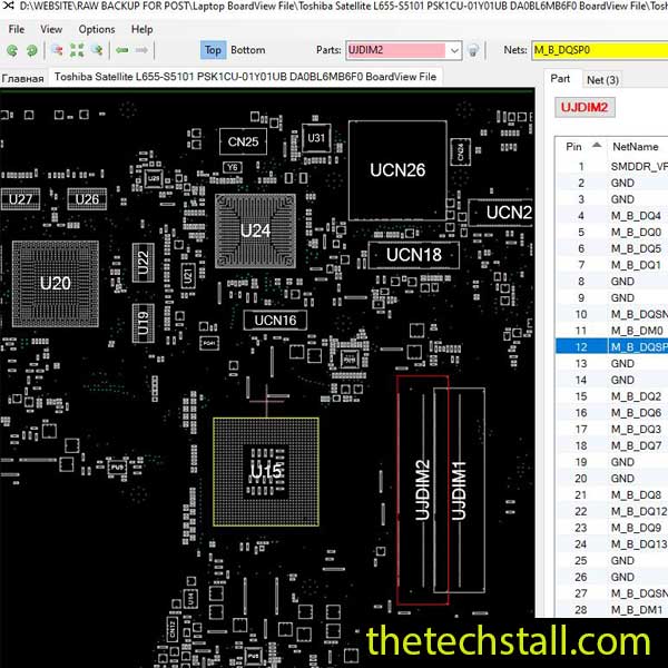 Toshiba Satellite L655-S5101 PSK1CU-01Y01UB DA0BL6MB6F0 BoardView File