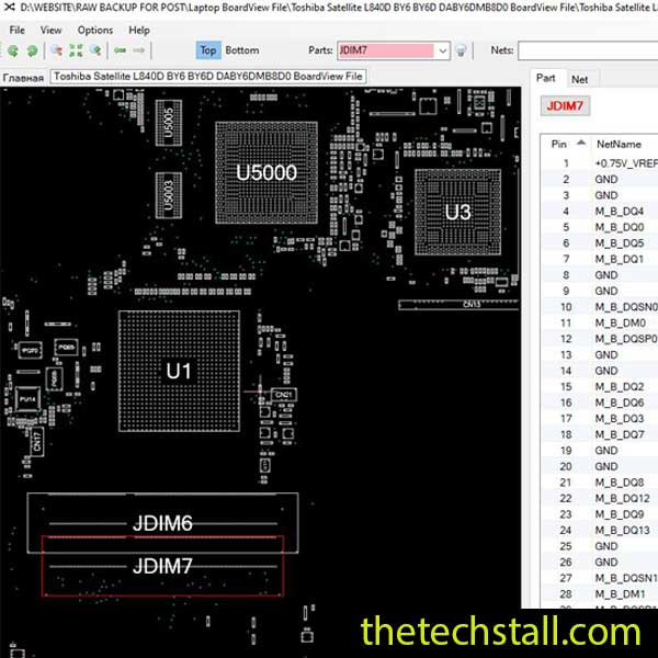 Toshiba Satellite L840D BY6 BY6D DABY6DMB8D0 BoardView File