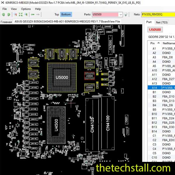 ASUS G533ZX 6050A3340403-MB-A01 BoardView File