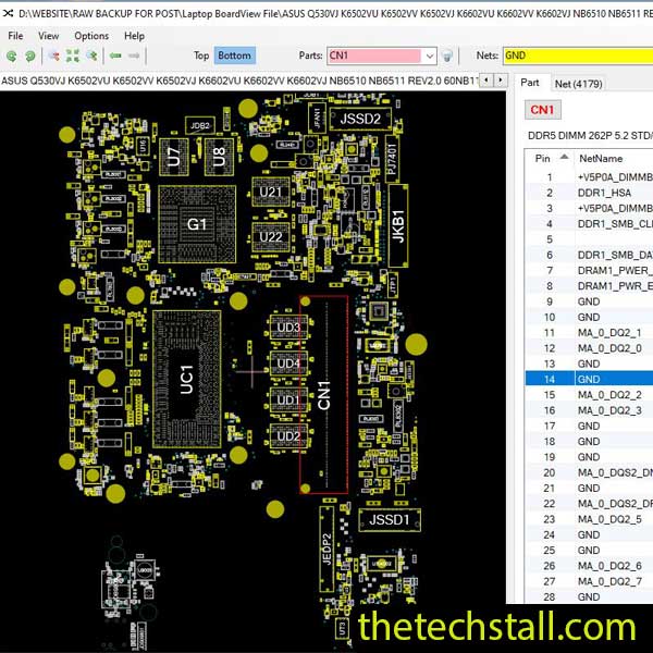 ASUS Q530VJ K6502VU/K6502VV/K6502VJ/K6602VU/K6602VV K6602VJ NB6510/NB6511 BoardView File