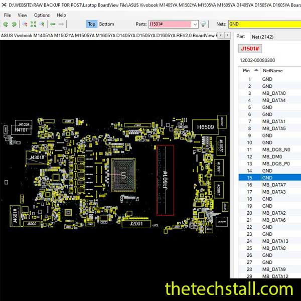 ASUS Vivobook M1405YA/M1502YA/M1505YA/M1605YA/D1405YA/D1505YA/D1605YA BoardView File