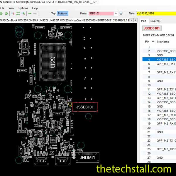 ASUS ZenBook UX425/UX425IA/UX425I/UX425IA/UX425IA HuaQin NB2553 BoardView File