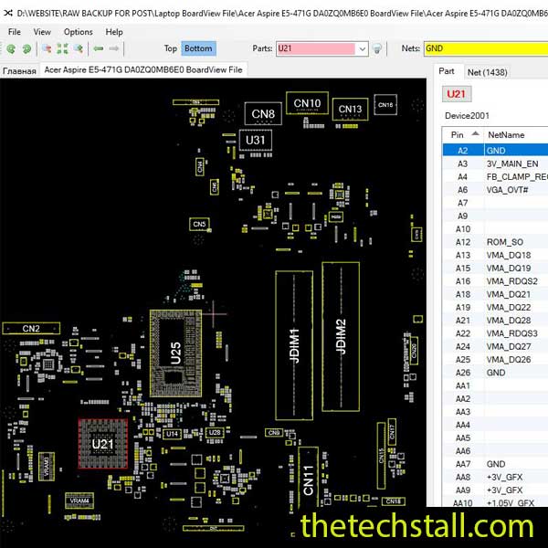 Acer Aspire E5-471G DA0ZQ0MB6E0 BoardView File