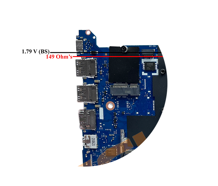 HP Probook 440 G8 X8QA DAX8QAMB8D1 Impedance Value with Voltage