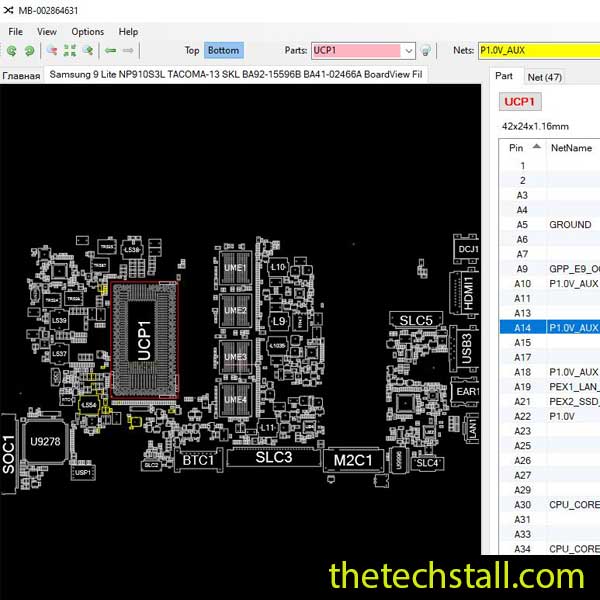 Samsung 9 Lite NP910S3L TACOMA-13 SKL BA92-15596B/BA41-02466A BoardView File
