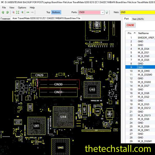 Acer TravelMate 8200/8210 ZC1 DA0ZC1MBAF6 BoardView File