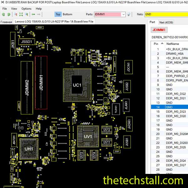 Lenovo LOQ 15IAX9 JLG10 LA-N221P BoardView File