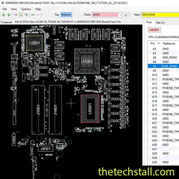 ASUS ROG Strix SCAR GL703GS/GL703GM BoardView File