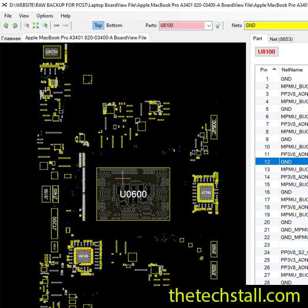 Apple MacBook Pro A3401 820-03400-A BoardView File